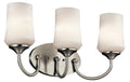 KICHLER 45570NI Aubrey 21" 3 Light Vanity Light With Satin Etched Cased Opal Glass In Brushed Nickel