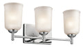KICHLER 45574CH Shailene 21" 3 Light Vanity Light With Satin Etched Glass In Chrome