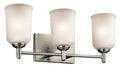 KICHLER 45574NI Shailene 21" 3 Light Vanity Light With Satin Etched Glass In Olde Bronze