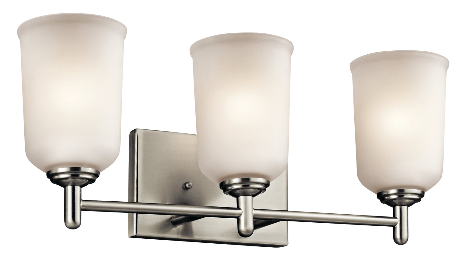 KICHLER 45574NI Shailene 21" 3 Light Vanity Light With Satin Etched Glass In Olde Bronze