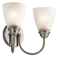 KICHLER 45638NI Jolie 13" 2 Light Vanity Light With Satin Etched Glass In Brushed Nickel