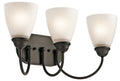 KICHLER 45639OZ Jolie 20.25" 3 Light Vanity Light With Satin Etched Glass In Olde Bronze