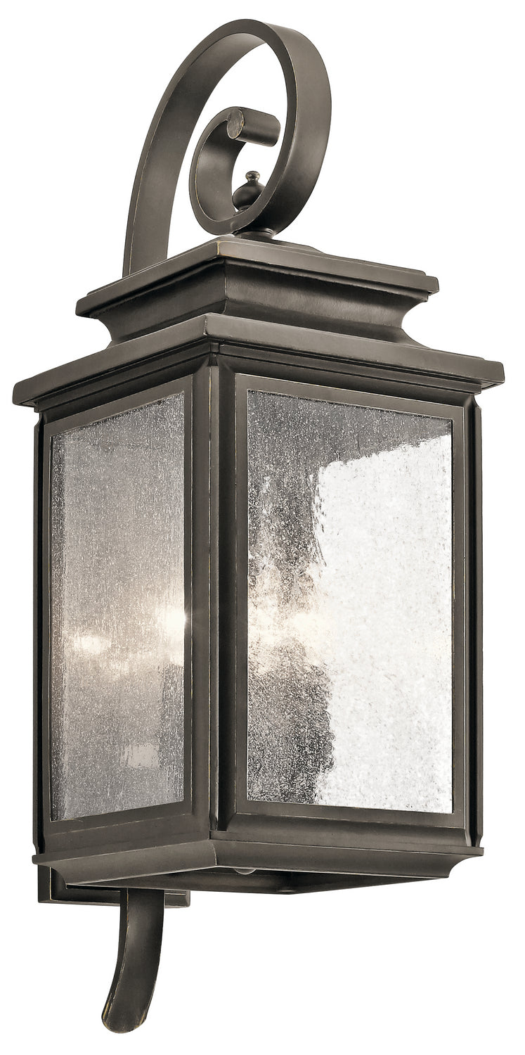 KICHLER 49503OZ Wiscombe Park 26.25" 4 Light Outdoor Wall Light With Clear Seeded Glass In Olde Bronze