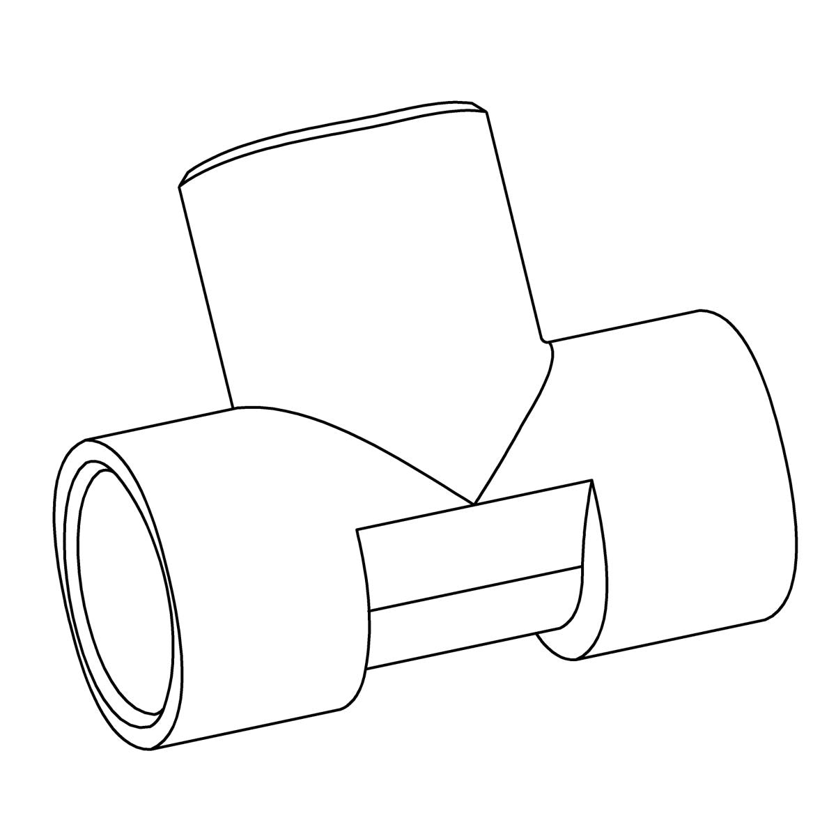 KOHLER Tee, 1" Pvc, K-61563