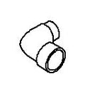 KOHLER Elbow, Street 1.5" X 90 Deg. Pvc, K-61567