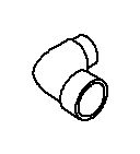 KOHLER Elbow, Street 1.5" X 90 Deg. Pvc, K-61567