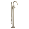MOEN 615BN Cia Chrome One-Handle Tub Filler Includes Hand Shower - Brushed Nickel