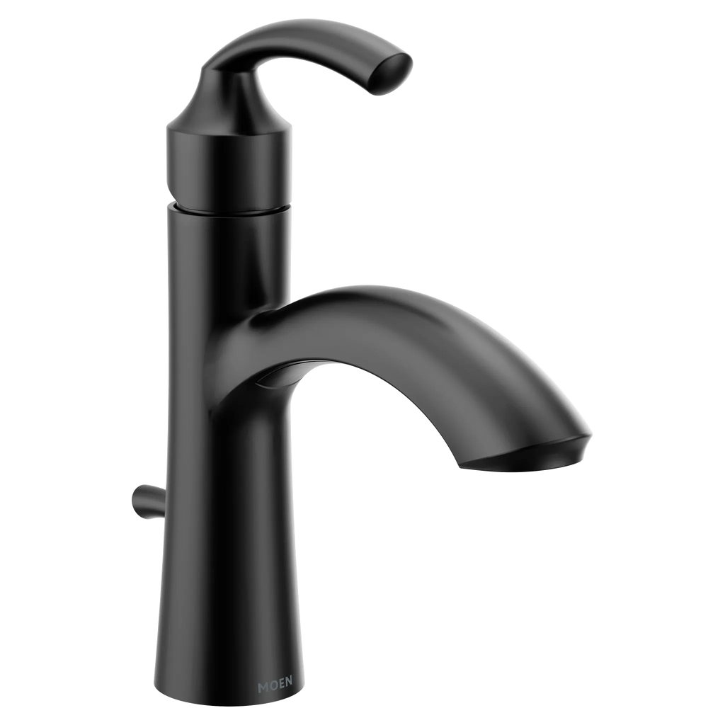 MOEN 6170BL Glyde One-Handle Bathroom Sink Faucet - Matte Black