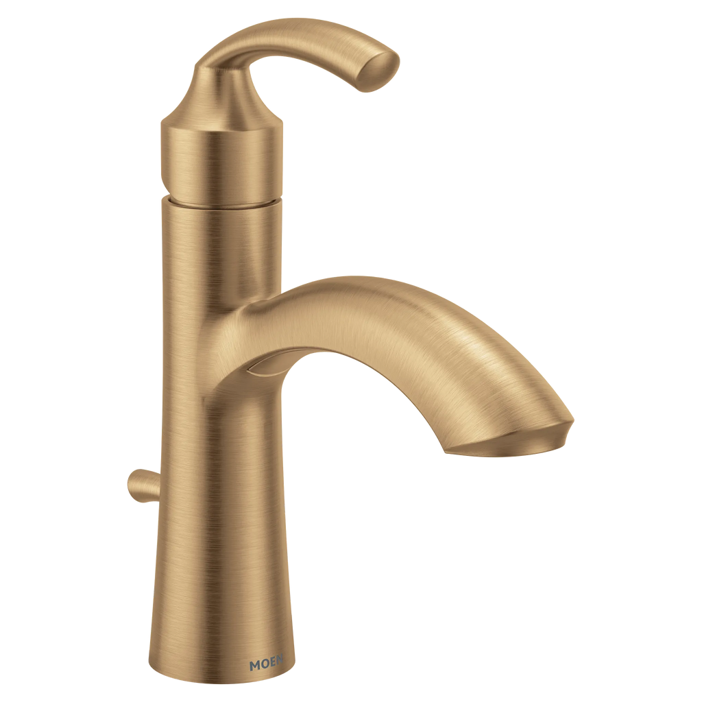 MOEN 6170BZG Glyde One-Handle Bathroom Sink Faucet - Bronzed Gold