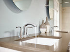 MOEN 6172BL Glyde Two-Handle Centerset Bathroom Sink Faucet - Matte Black