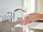 MOEN 6172BL Glyde Two-Handle Centerset Bathroom Sink Faucet - Matte Black