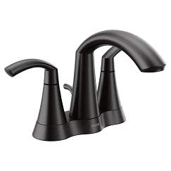 MOEN 6172BL Glyde Matte black two-handle bathroom faucet, Matte Black