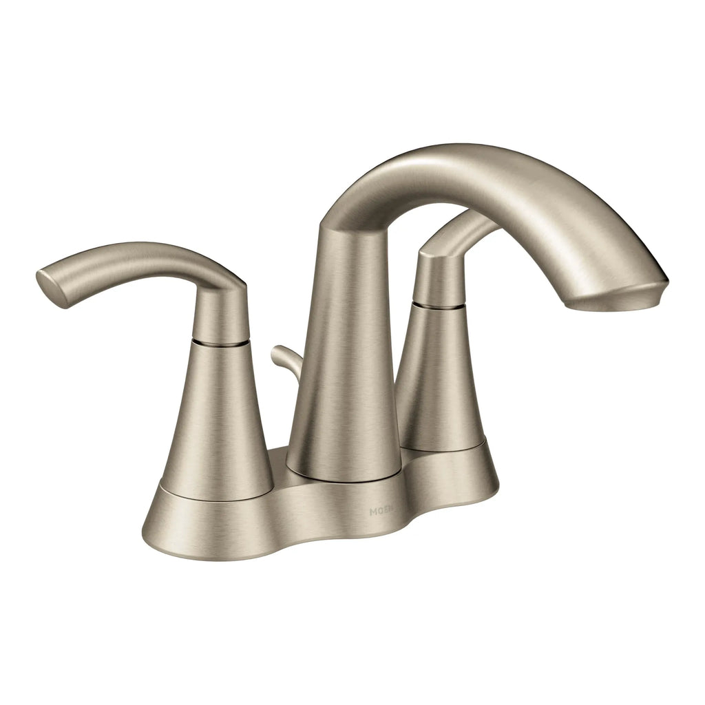 MOEN 6172BN Glyde Two-Handle Centerset Bathroom Sink Faucet - Brushed Nickel