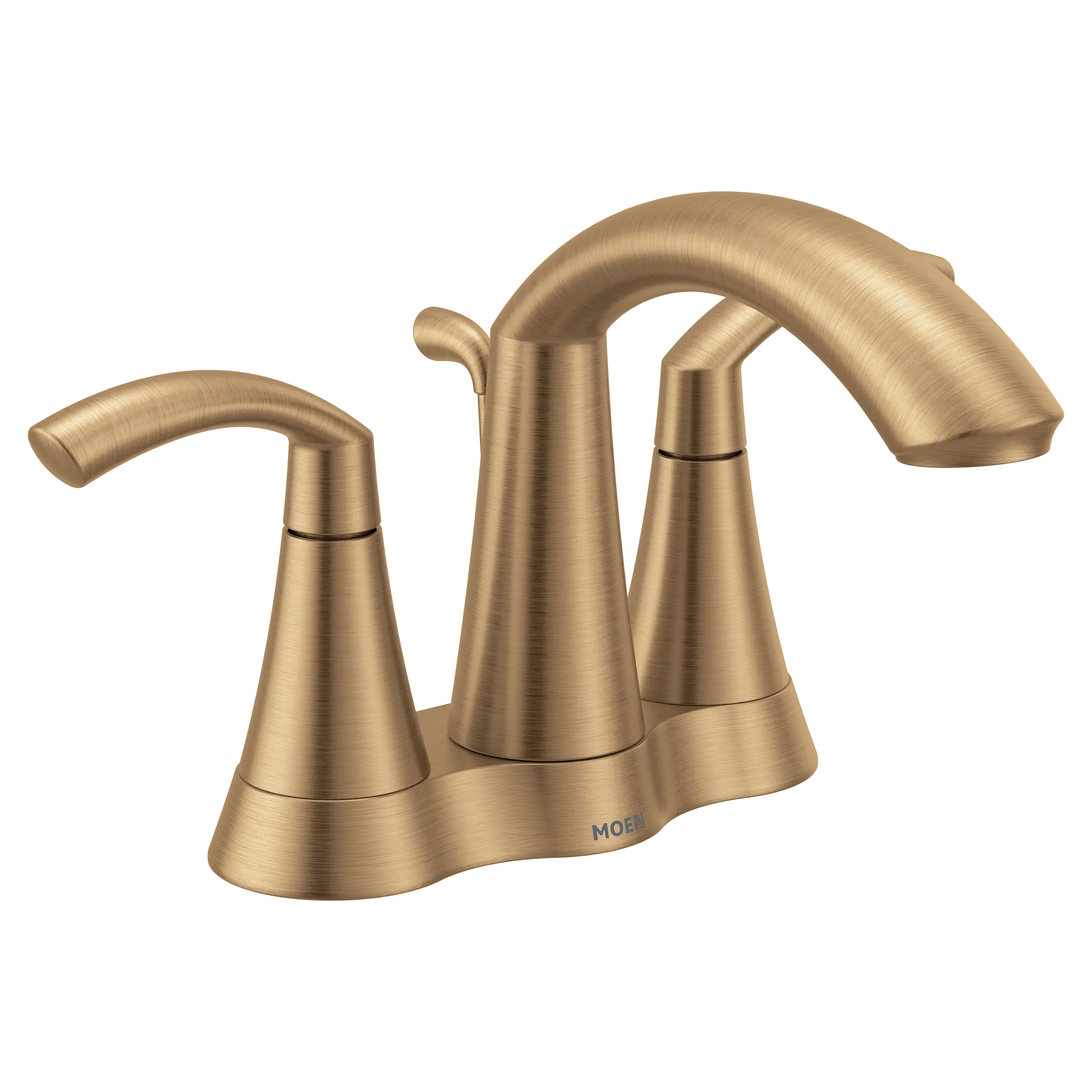 MOEN 6172BZG Glyde Two-Handle Centerset Bathroom Sink Faucet - Bronzed Gold