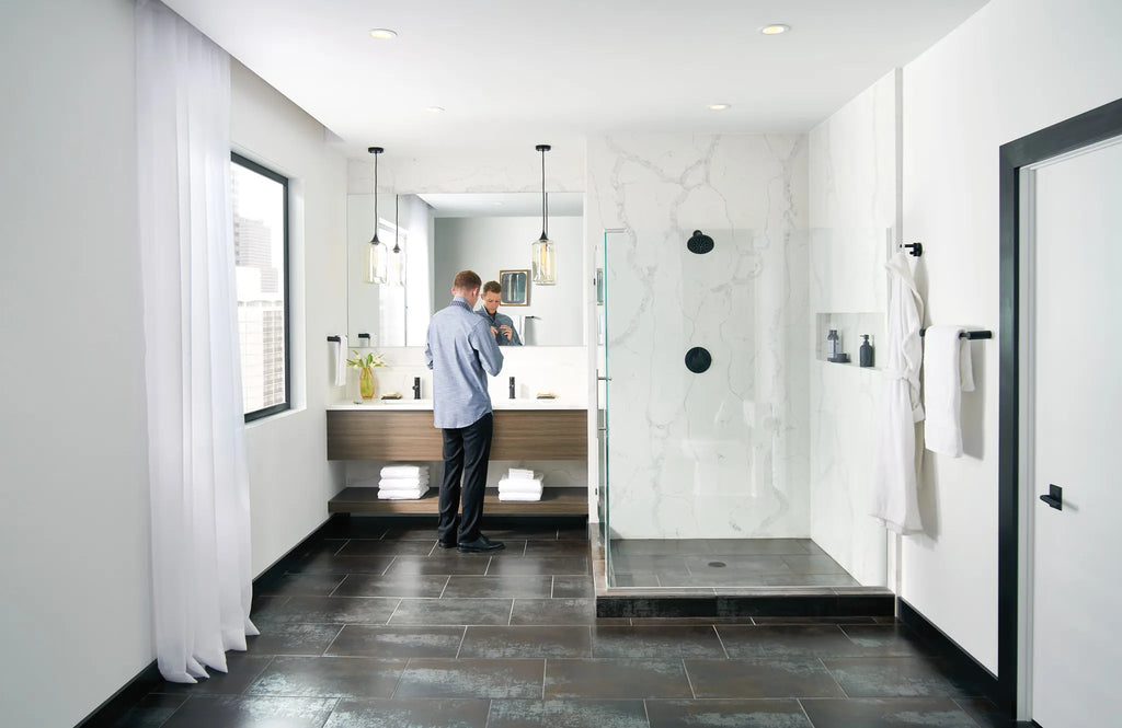 MOEN S176EP15BL One-Function 6-3/4" Diameter Spray Head Rainshower - Matte Black