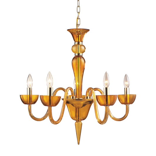 ELK SHOWROOM 6211/5 Vidriana 24'' Wide 5-Light Chandelier - Polished Chrome