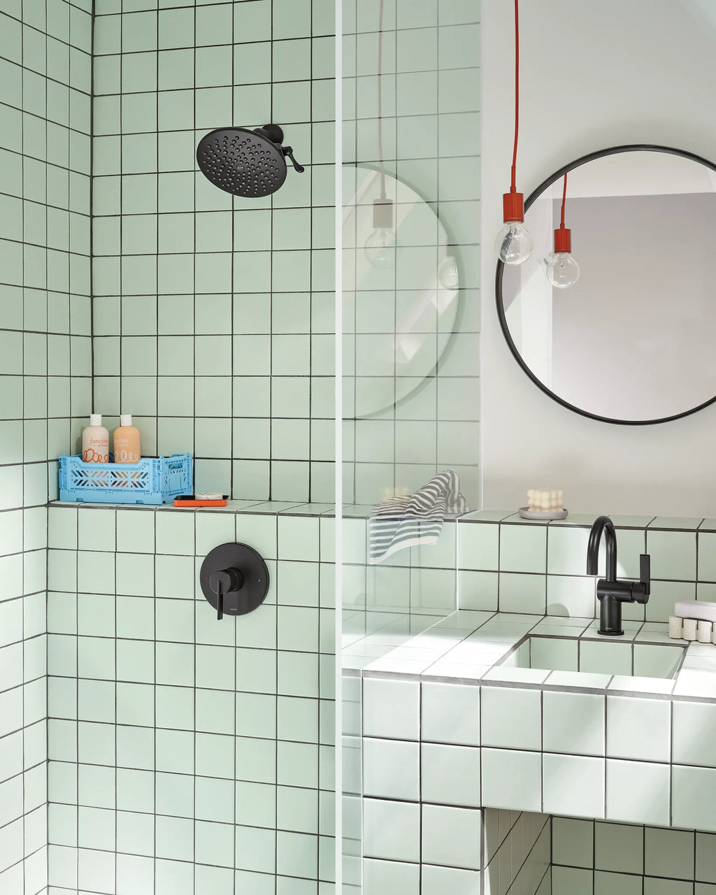 MOEN S6320BL Velocity Two-Function 8" Diameter Spray Head Rainshower - Matte Black