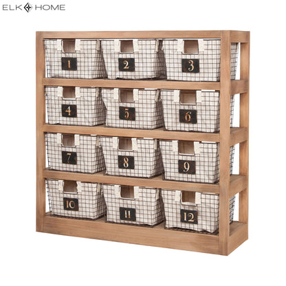 ELK SIGNATURE 625060 Shelving Unit with 12 Locker Baskets