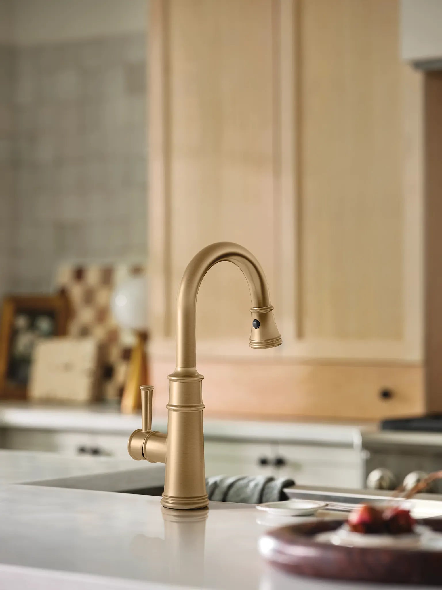 MOEN 6260BZG Belfield One-Handle Pulldown Bar Faucet - Bronzed Gold