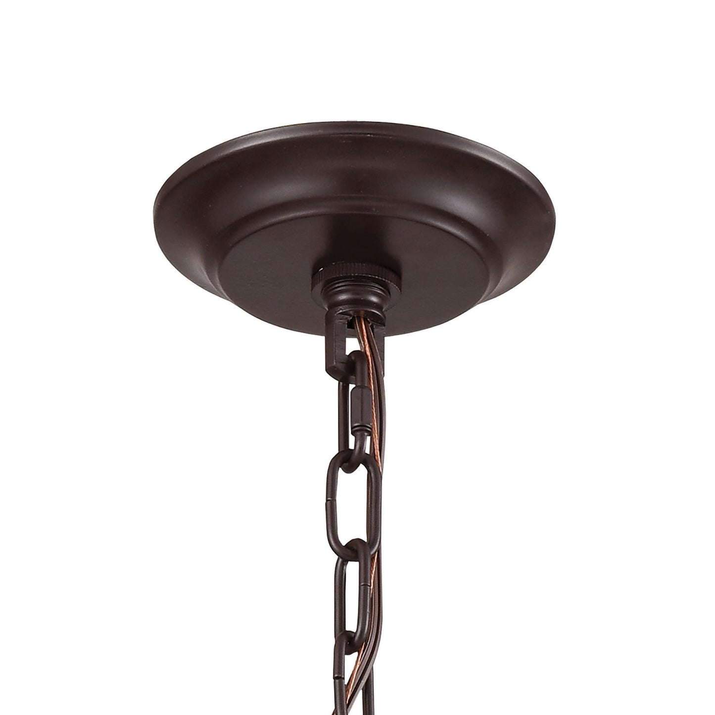 ELK SHOWROOM 63063-1 Natural Rope 12'' Wide 1-Light Mini Pendant - Oil Rubbed Bronze