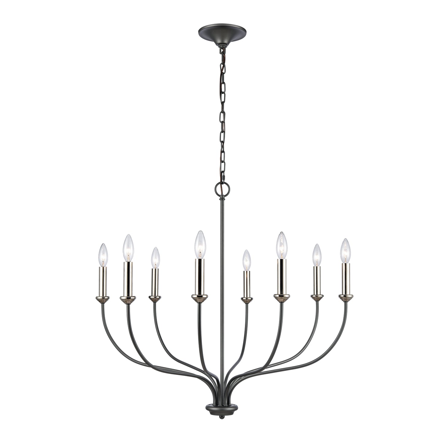 ELK SHOWROOM 63097/8 Madeline 32.5'' Wide 8-Light Chandelier - Dark Gray