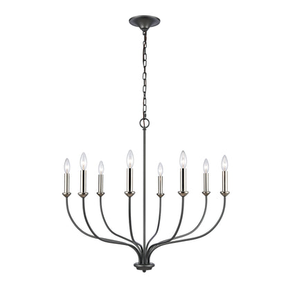 ELK SHOWROOM 63097/8 Madeline 32.5'' Wide 8-Light Chandelier - Dark Gray