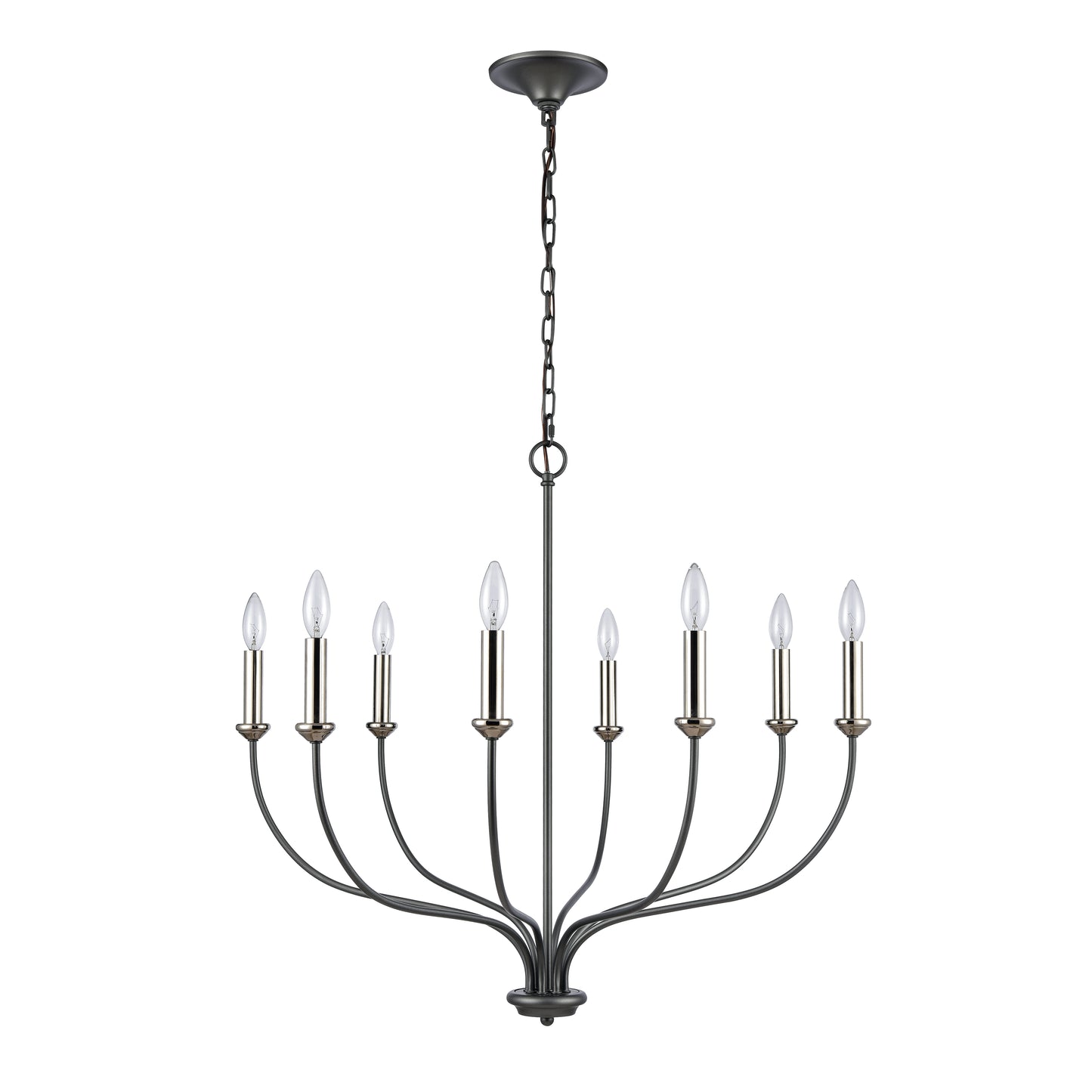 ELK SHOWROOM 63097/8 Madeline 32.5'' Wide 8-Light Chandelier - Dark Gray