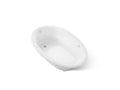 KOHLER K-6347-GH-0 Sunward 66" X 42" Drop-In Heated Bubblemassage Air Bath - White