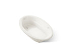 KOHLER K-6347-GH-96 Sunward 66" X 42" Drop-In Heated Bubblemassage Air Bath - Biscuit