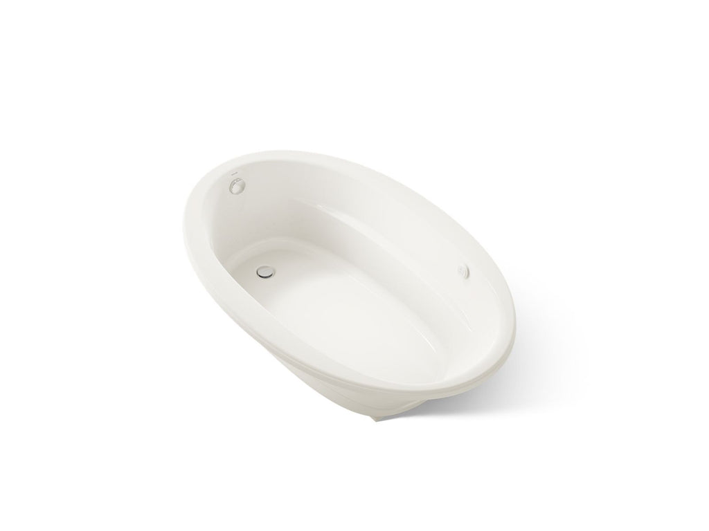 KOHLER K-6347-GHW-96 Sunward 66" X 42" Drop-In Heated Bubblemassage Air Bath With Bask Heated Surface - Biscuit
