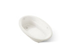 KOHLER K-6347-GHW-96 Sunward 66" X 42" Drop-In Heated Bubblemassage Air Bath With Bask Heated Surface - Biscuit