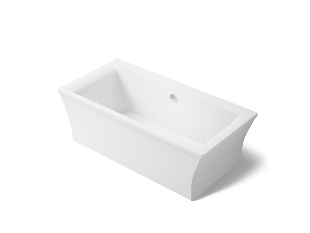 KOHLER K-6367-0 Stargaze 72" X 36" Freestanding Bath With Fluted Shroud - White