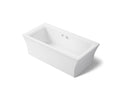 KOHLER K-6367-W1-0 Stargaze 72" X 36-1/4" Freestanding Bath With Bask Heated Surface And Fluted Shroud - White