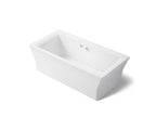 KOHLER K-6367-W1-0 Stargaze 72" X 36-1/4" Freestanding Bath With Bask Heated Surface And Fluted Shroud - White