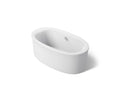 KOHLER K-6368-0 Sunstruck 65-1/2" X 35-1/2" Freestanding Bath, Straight Shroud - White