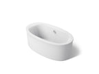KOHLER K-6368-0 Sunstruck 65-1/2" X 35-1/2" Freestanding Bath, Straight Shroud - White