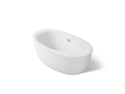 KOHLER K-6369-0 Sunstruck 65-1/2" x 35-1/2" freestanding bath with fluted shroud - White