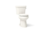 KOHLER K-6393-RA-96 Highline Two-Piece Elongated Toilet, Dual-Flush - Biscuit