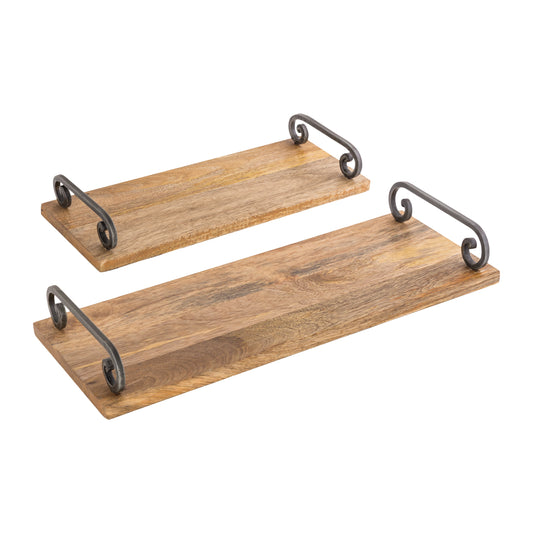 ELK STUDIO 639401 Highland Tray - Set of 2 Natural