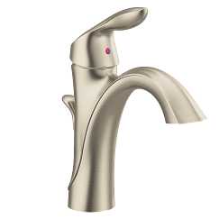 MOEN 6400BN Eva One-Handle Bathroom Sink Faucet - Brushed Nickel