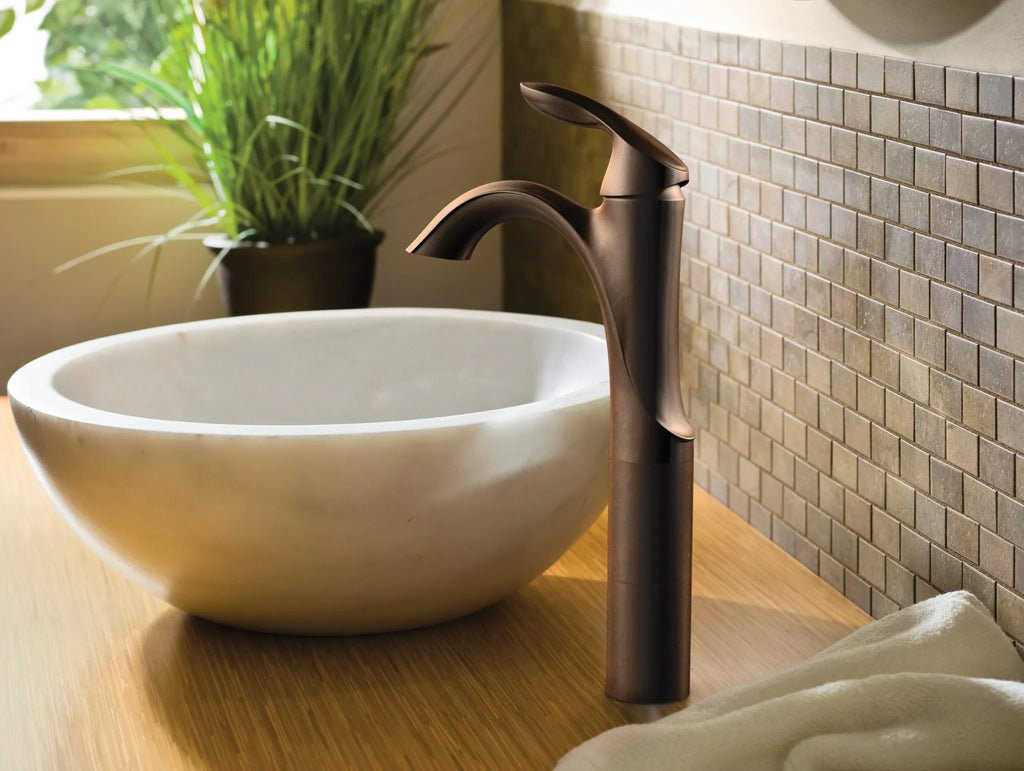 MOEN 6400ORB Eva One-Handle Bathroom Sink Faucet - Oil Rubbed Bronze