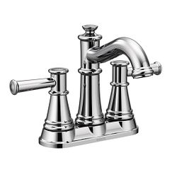 MOEN 6401 Belfield Two-Handle Centerset Bathroom Sink Faucet - Chrome
