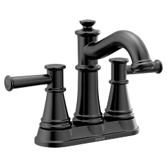 MOEN 6401BL Belfield Two-Handle Centerset Bathroom Sink Faucet - Matte Black