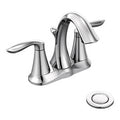 MOEN 6410 Eva Two-Handle Centerset Bathroom Sink Faucet - Chrome