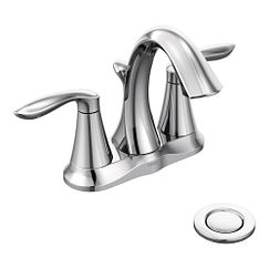 MOEN 6410 Eva Two-Handle Centerset Bathroom Sink Faucet - Chrome