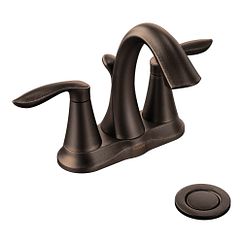 MOEN 6410ORB Eva Two-Handle Centerset Bathroom Sink Faucet - Oil Rubbed Bronze