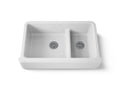 KOHLER K-6427-0 Whitehaven Smart Divide 35-3/4" Undermount Double-Bowl Farmhouse Kitchen Sink - White