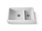 KOHLER K-6427-0 Whitehaven Smart Divide 35-3/4" Undermount Double-Bowl Farmhouse Kitchen Sink - White