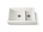 KOHLER K-6427-96 Whitehaven Smart Divide 35-3/4" Undermount Double-Bowl Farmhouse Kitchen Sink - Biscuit