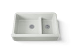 KOHLER K-6427-FF Whitehaven Smart Divide 35-3/4" Undermount Double-Bowl Farmhouse Kitchen Sink - Sea Salt